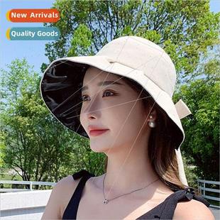female summer Vinyl face hat cover sun