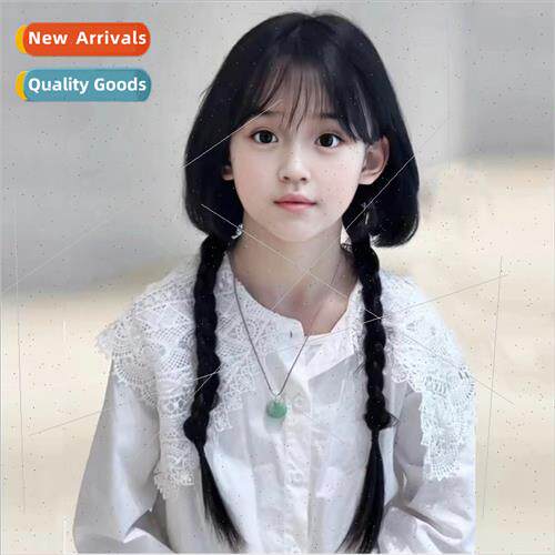 Children Jellyfish Head Wig Female mulation Long Hair Full H