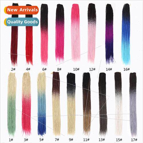 Color Hair Extensions Two Strand Braid Gradient Color Fine B