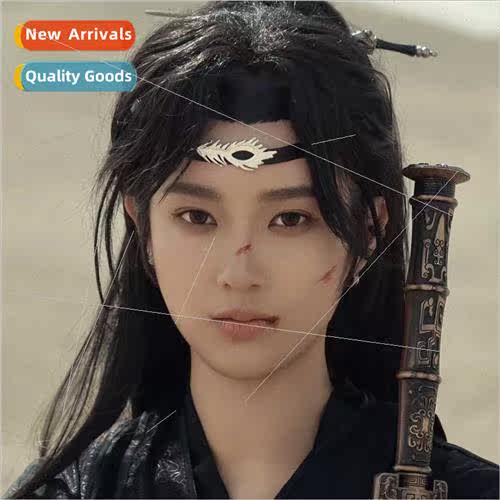 Ethnic feather leather hair bands ancient alloy ehead jewelr