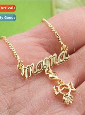 Mother Day  Necklace Europe Vintage Sweater Chain ins Englis