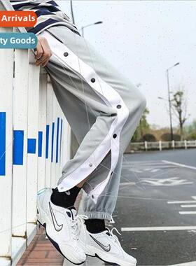 Summer new full-open double-breasted basketball pants open p