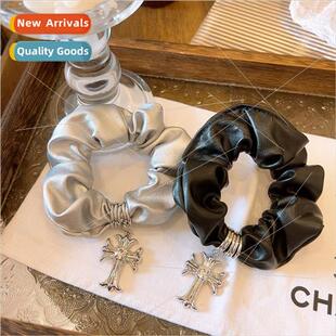 ins West Empress Dowager cross PU leather high texture wind