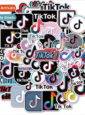 TikTok logo50 pcs waterproof removable graffiti stickers tro