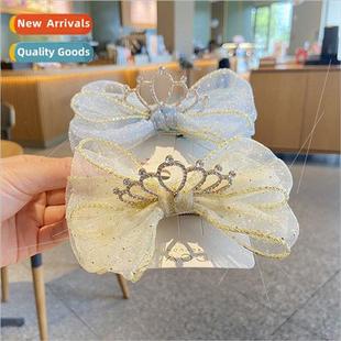 clip hai yarn girls summer spring top bow crown point Korean