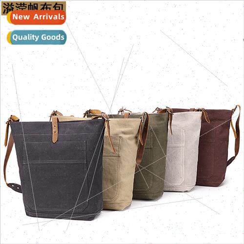 canvas shoulder bag ladies casual handbag shopping bag retro