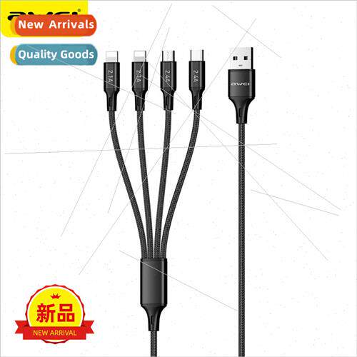 CL-129 one tow four fast charging data cable nylon cable wir