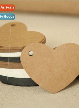 100 kraft paper heart-shaped tags DIY jewelry auxiliary mate