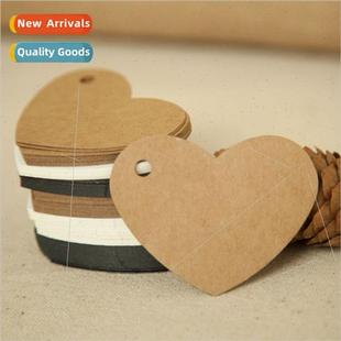 100 kraft paper heart-shaped tags DIY jewelry auxiliary mate