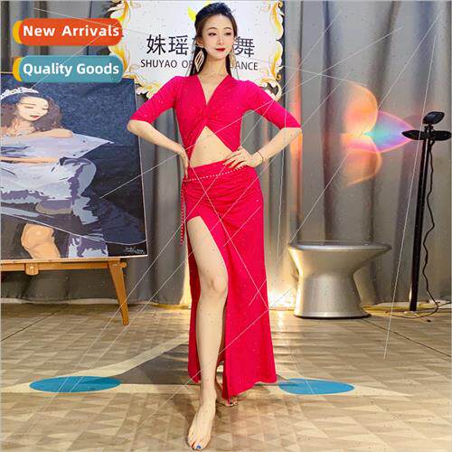 2023 fall winter new belly dance practice clothes dance perm