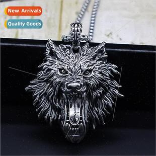 Europe new domineering wolf king pendant tide men punk neckl