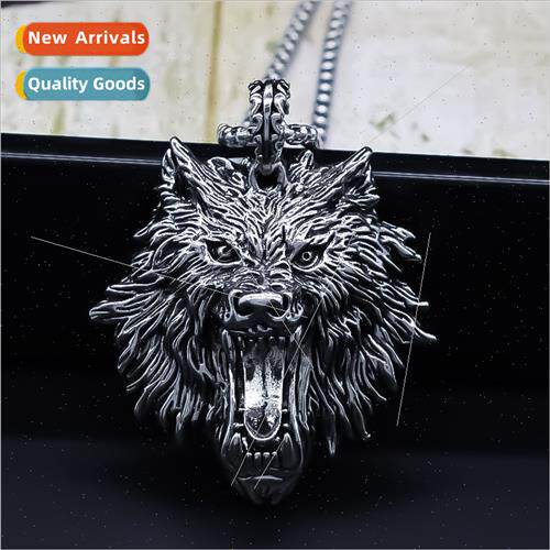 Europe new domineering wolf king pendant tide men punk neckl