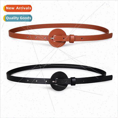 new Korean nd simple girls casual versatile round buckle su