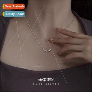 cute beans cold silver simple Korea necklace S925 pendant