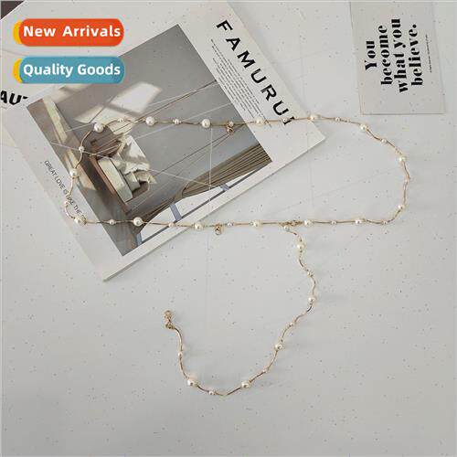 Waist chain ladies dress gold pearl iron chain fashion small