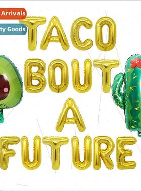 Hawaiian Party TACO BOUT A FUTURE Avocado Cactus Balloon Set