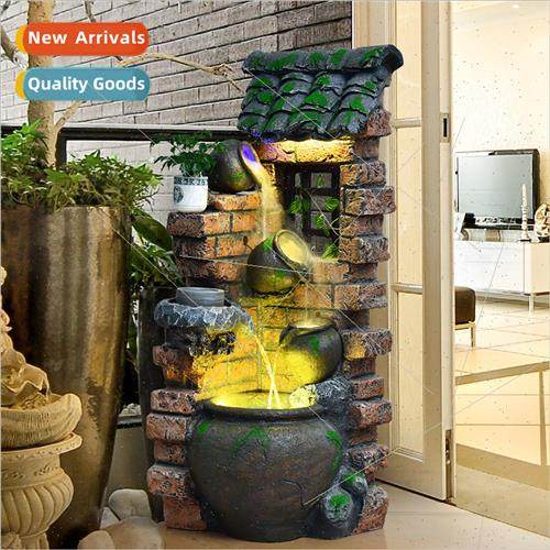 Outdoor courtyard garden rockery water fountain ornaments ho