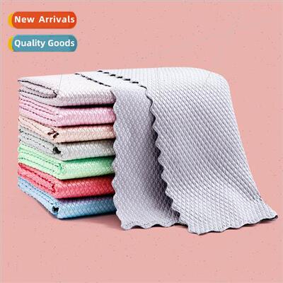 Fish Scale Cloth absorbent not easy to fall off hair wipe gl