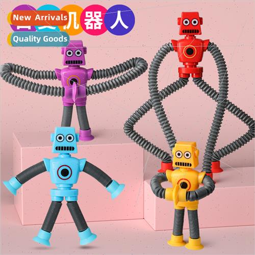 Suction cup hundred change robot toy retractable giraffe sss