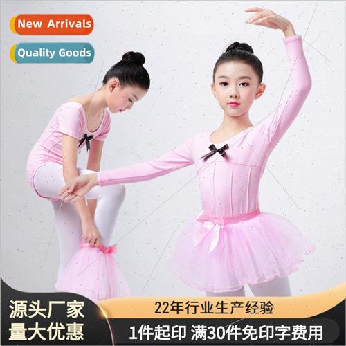 Girls dancewear children practice clothes girls ballet long-