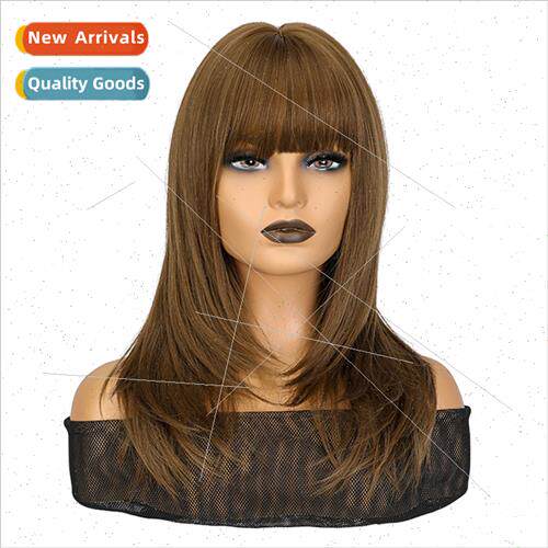 Wig full head set female ageing new collarbone hair fluffy n