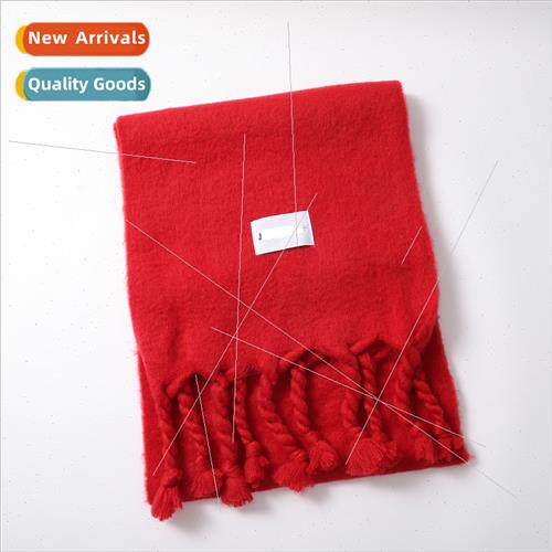New mohair solid color scarf female winter warm neck scarf m