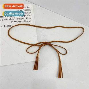 Thin Belt Fabric mple Deco Braided Versatile Rope Women Knot
