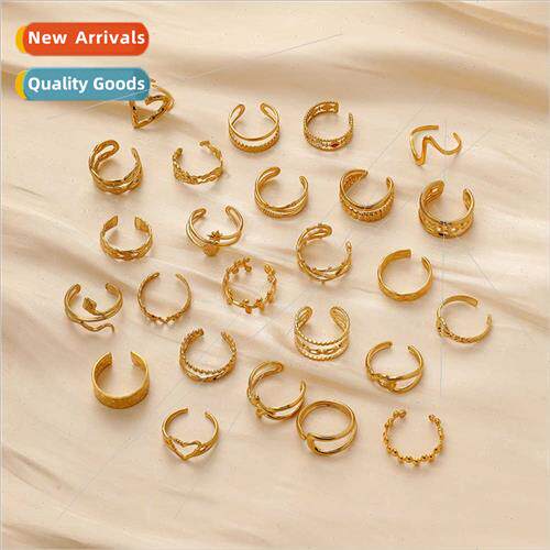 Europe fashion simple geometric irregular women stainless st