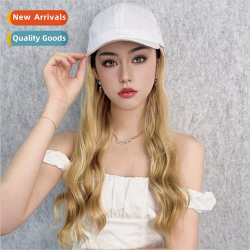 wigs 适用women ducktail cap sub curly hair all in one pickin