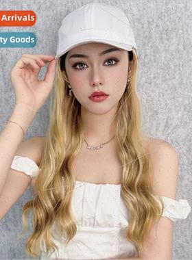 wigs 适用women ducktail cap sub curly hair all in one pickin