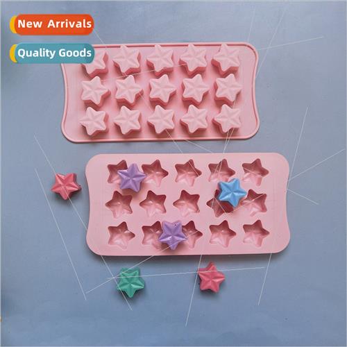 15 Five pointed Star Chocolate 531 licone Mold Cake Ice Crea