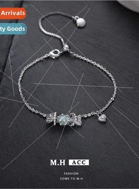 Korea navy blue oil drop candy bracelet female sweet cool hu