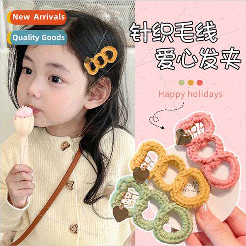 2023 Autumn Winter new wool hair clips children headdress ha