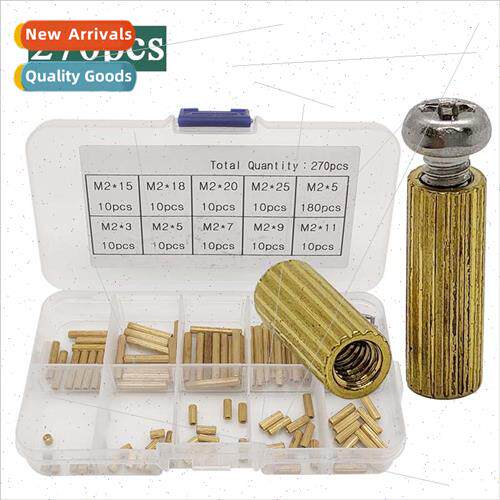 270pcs boxed M2*3-25mm brass post double head secury brass p