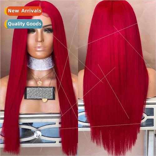 Wig Europe Fashion Colorful Medium Parted Chemical Fiber Hea
