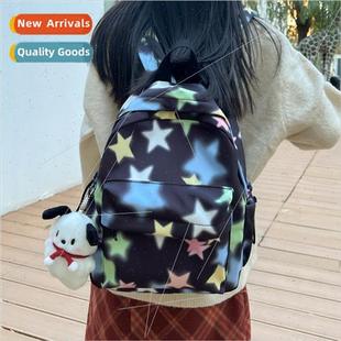 ins ver star simple value high bag shoulder print cute Korea