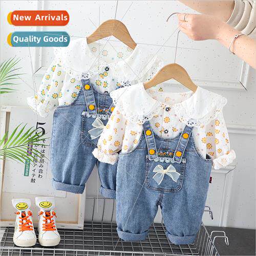 Girls spring and fall suit 2023 new childrens fashionable ba