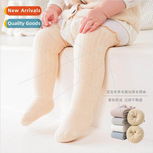 Childrens socks baby loose socks mouth winter new terry sock