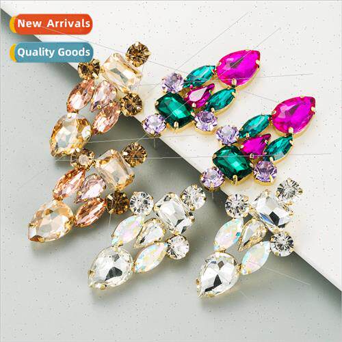 Fashion colorful diamond alloy inlaid diamond glass diamond