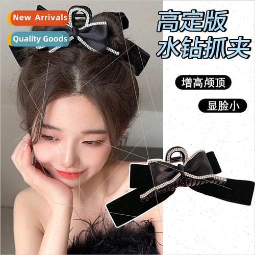 Black double-sided large bow pearl scratch clip female on ru