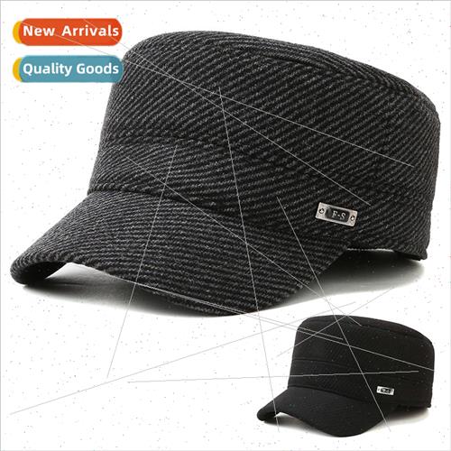 Korean  new fall winter casual twill tweed flat cap men ear