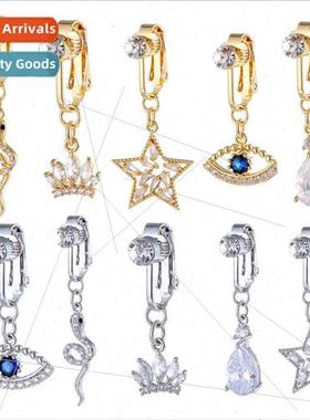 No piercing fake navel clasp Europe variety pendant set zirc