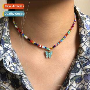 niche wind beads rice colorful pendant bow cute ins Korea