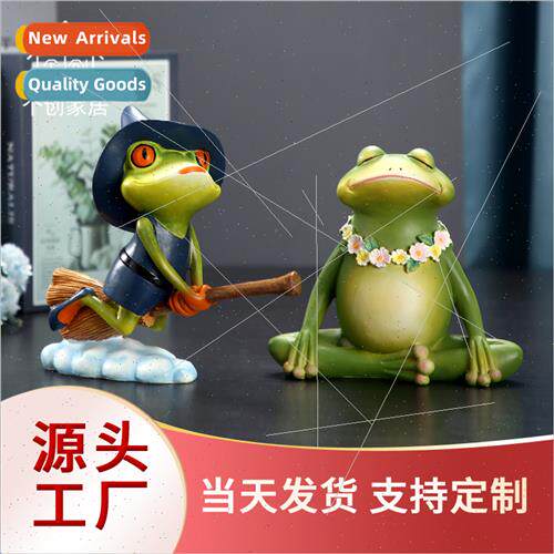 Frog Ornament Yoga Frog Resin Crafts Magic Wch Ornament Home