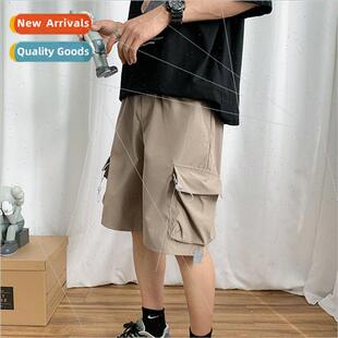 Summer ins super fire elastic band work shorts mens Korean s
