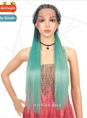 32 inch three strand braid front lace head covering long gre