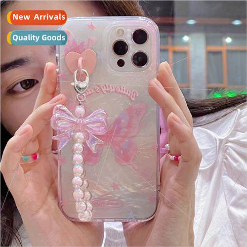 Premium Shell Pattern Pink Butterfly iPhone12promax Bracelet