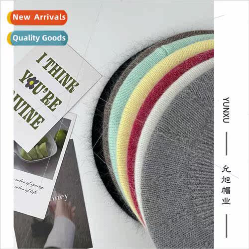Milk fluffy hoo-hoo beret female winter Japanese rabb hair w