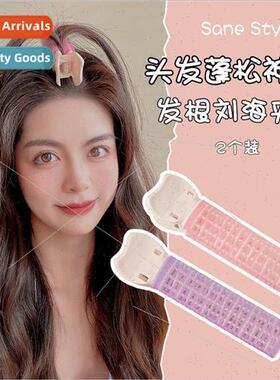 New hair root fluffy clip bangs fixed artifact lazy curly ha