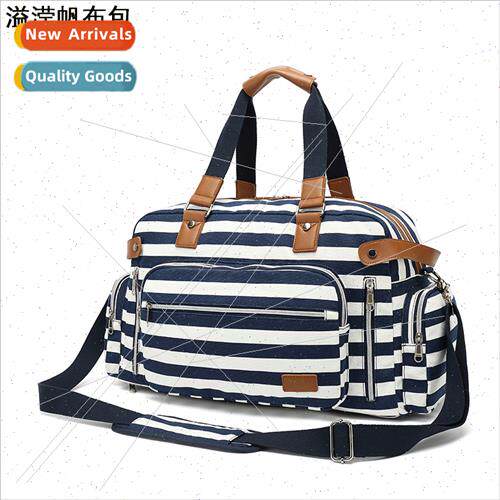 Travel bag canvas handheld luggage bag slant back travel bag